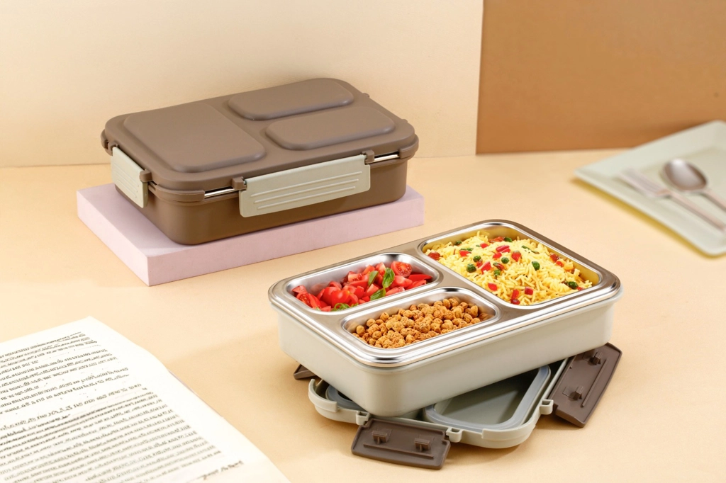 STEEL LUNCH BOX 3 SECTION