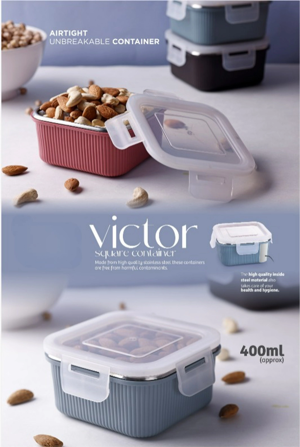 VICTOR SQUARE LUNCH BOX